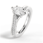 Elise Marquise Cut Lab Grown Diamond Platinum Engagement Ring - View 2