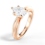 Colleen Pear Cut Lab Grown Diamond 18Kt Rose Gold Engagement Ring - View 2