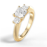 Dorothy Princess Cut Lab Grown Diamond 18Kt Yellow Gold Engagement Ring - View 3