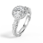 Erica Round Cut Lab Grown Diamond 18Kt White Gold Engagement Ring - View 2