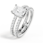 Christie Radiant Cut Lab Grown Diamond Platinum Engagement Ring - View 3