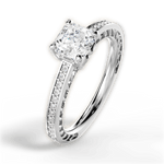 Donna Asscher Cut Lab Grown Diamond 14Kt White Gold Engagement Ring - View 2