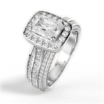 Madison Radiant Cut Lab Grown Diamond 14Kt White Gold Engagement Ring - View 4