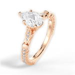 Gabriela Pear Cut Lab Grown Diamond 18Kt Rose Gold Engagement Ring - View 3