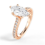 Gilda Marquise Cut Lab Grown Diamond 18Kt Rose Gold Engagement Ring - View 2