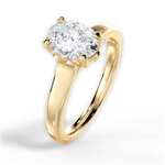 Carol Oval Cut Lab Grown Diamond 18Kt Yellow Gold Engagement Ring - View 4