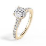 Laura Round Cut Lab Grown Diamond 18Kt Yellow Gold Engagement Ring - View 2