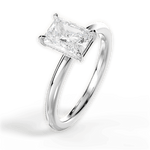 Brenda Radiant Cut Lab Grown Diamond Platinum Engagement Ring - View 3