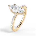 Isabella Marquise Cut Lab Grown Diamond 18Kt Yellow Gold Engagement Ring - View 4