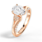 Isabel Oval Cut Lab Grown Diamond 18Kt Rose Gold Engagement Ring - View 4