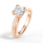 Gillian Asscher Cut Lab Grown Diamond 18Kt Rose Gold Engagement Ring - View 2