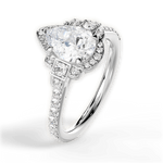 Joyce Pear Cut Lab Grown Diamond 14Kt White Gold Engagement Ring - View 4