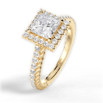 Kim Princess Cut Lab Grown Diamond 18Kt Yellow Gold Engagement Ring - View 4