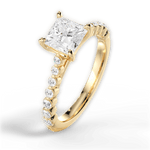 Dana Princess Cut Lab Grown Diamond 18Kt Yellow Gold Engagement Ring - View 2