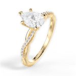 Charlotte Pear Cut Lab Grown Diamond 18Kt Yellow Gold Engagement Ring - View 3