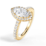 Kathleen Marquise Cut Lab Grown Diamond 18Kt Yellow Gold Engagement Ring - View 4