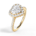 Leah Heart Cut Lab Grown Diamond 18Kt Yellow Gold Engagement Ring - View 4