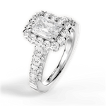 Lacey Radiant Cut Lab Grown Diamond 14Kt White Gold Engagement Ring - View 4