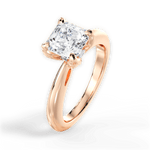Elaine Asscher Cut Lab Grown Diamond 18Kt Rose Gold Engagement Ring - View 2