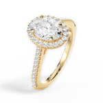 Jeanne Oval Cut Lab Grown Diamond 18Kt Yellow Gold Engagement Ring - View 3