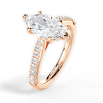 Elizabeth Marquise Cut Lab Grown Diamond 18Kt Rose Gold Engagement Ring - View 4