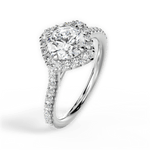 Jackie Round Cut Lab Grown Diamond 14Kt White Gold Engagement Ring - View 3