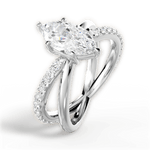 Jennifer Marquise Cut Lab Grown Diamond Platinum Engagement Ring - View 2
