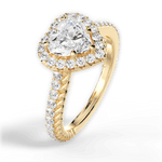 Kim Heart Cut Lab Grown Diamond 18Kt Yellow Gold Engagement Ring - View 4