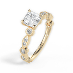 Edith Asscher Cut Lab Grown Diamond 18Kt Yellow Gold Engagement Ring - View 4