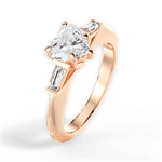Emily Heart Cut Lab Grown Diamond 18Kt Rose Gold Engagement Ring - View 3