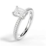 Helen Radiant Cut Lab Grown Diamond 18Kt White Gold Engagement Ring - View 4