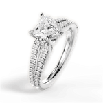 Jessica Heart Cut Lab Grown Diamond Platinum Engagement Ring - View 2
