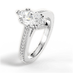 Denise Marquise Cut Lab Grown Diamond 14Kt White Gold Engagement Ring - View 3