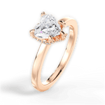 Gemma Heart Cut Lab Grown Diamond 18Kt Rose Gold Engagement Ring - View 3