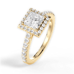 Kathleen Princess Cut Lab Grown Diamond 18Kt Yellow Gold Engagement Ring - View 4
