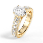 Lynn Oval Cut Lab Grown Diamond 18Kt Yellow Gold Engagement Ring - View 2