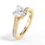 Elise Heart Cut Lab Grown Diamond 18Kt Yellow Gold Engagement Ring - View 2