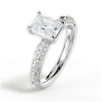 Gloria Radiant Cut Lab Grown Diamond Platinum Engagement Ring - View 4