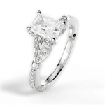 Geraldine Radiant Cut Lab Grown Diamond 14Kt White Gold Engagement Ring - View 3