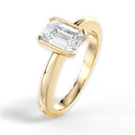 Bridget Emerald Cut Lab Grown Diamond 18Kt Yellow Gold Engagement Ring - View 2