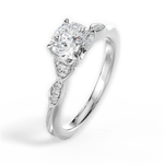 Cassie Cushion Cut Lab Grown Diamond 14Kt White Gold Engagement Ring - View 3