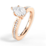 Katelyn Pear Cut Lab Grown Diamond 18Kt Rose Gold Engagement Ring - View 3