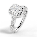 Irene Radiant Cut Lab Grown Diamond 14Kt White Gold Engagement Ring - View 3