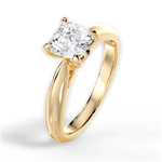 Dolores Asscher Cut Lab Grown Diamond 18Kt Yellow Gold Engagement Ring - View 4