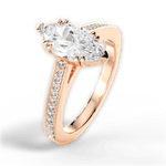 Denise Marquise Cut Lab Grown Diamond 18Kt Rose Gold Engagement Ring - View 3