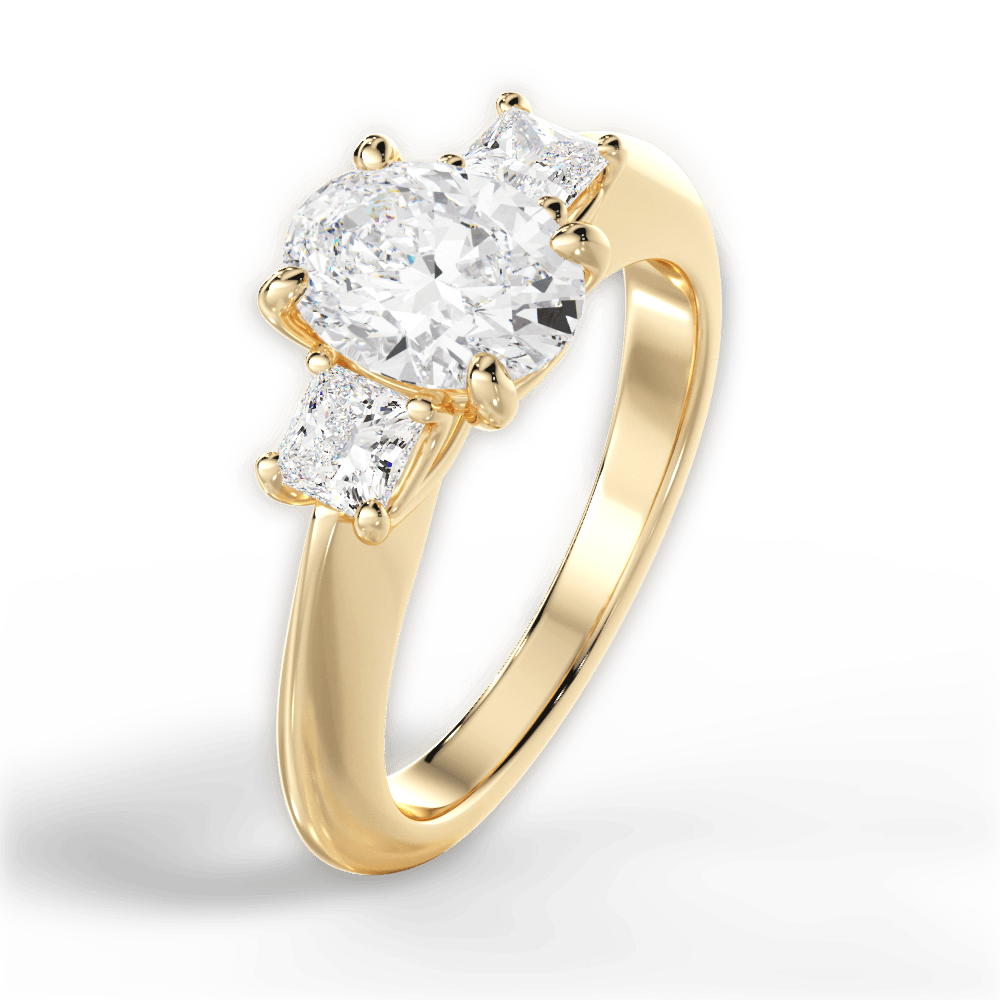 Dorothy Oval Cut Lab Grown Diamond 18Kt Yellow Gold Engagement Ring - View 4