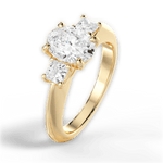 Dorothy Oval Cut Lab Grown Diamond 18Kt Yellow Gold Engagement Ring - View 4
