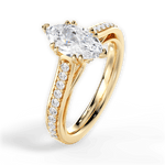 Deborah Marquise Cut Lab Grown Diamond 18Kt Yellow Gold Engagement Ring - View 3