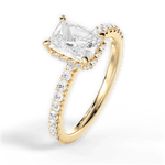 Isabella Radiant Cut Lab Grown Diamond 18Kt Yellow Gold Engagement Ring - View 4