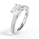 Diane Oval Cut Lab Grown Diamond Platinum Engagement Ring - View 3